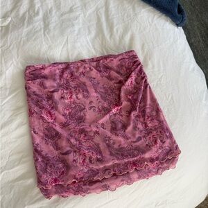 Princess Polly Pink and Purple Floral Skirt